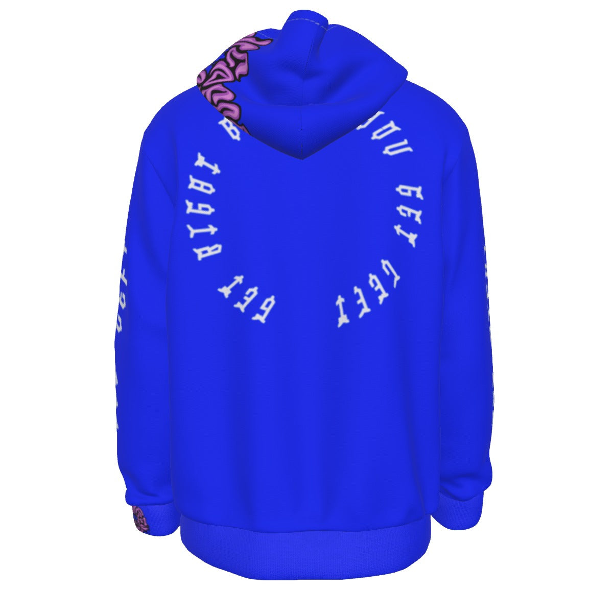 Blue 'Get Right Before You Get Left' Men's Thicken Pullover Hoodie