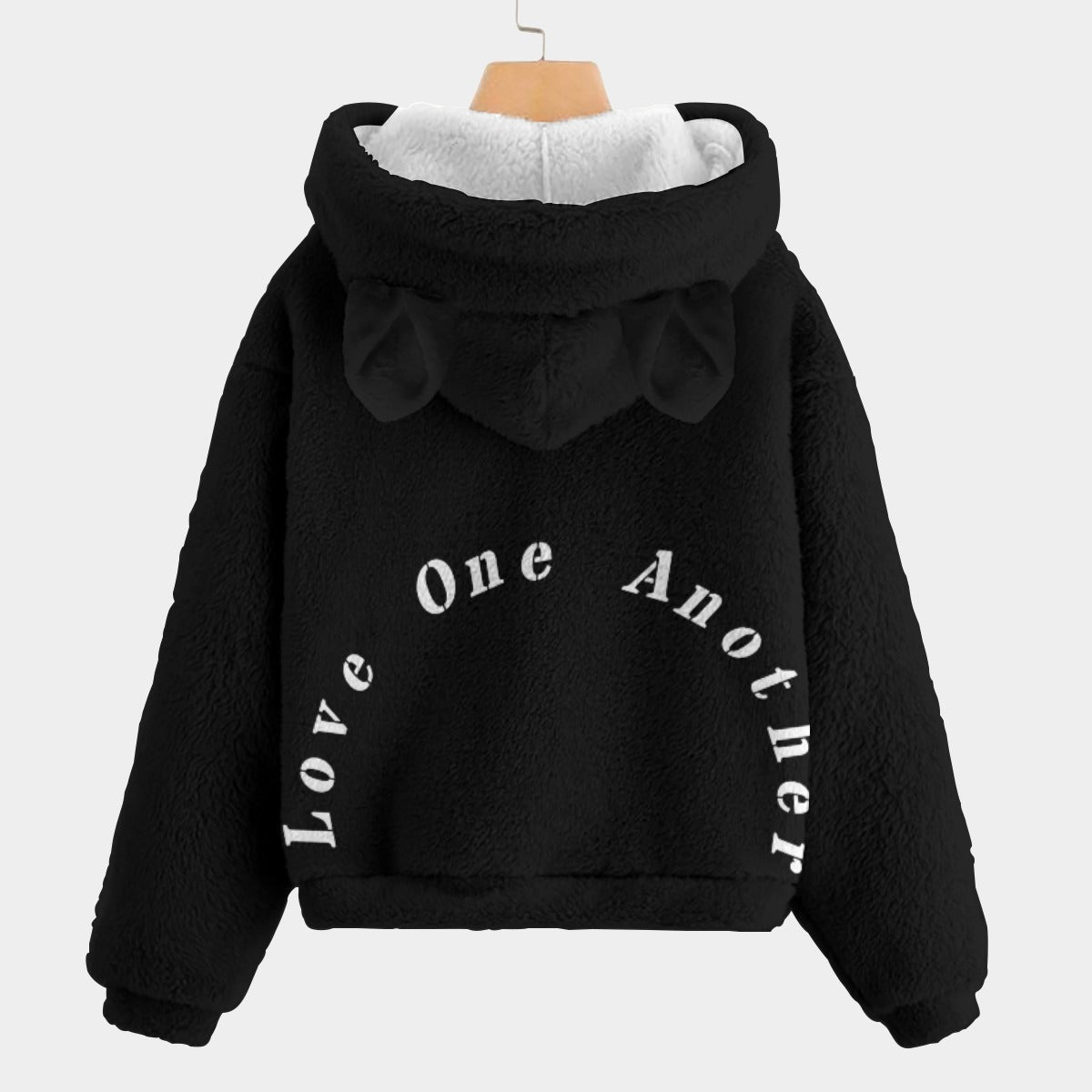 Kid’s Love One Another (Spacey Logo) Borg Fleece Sweatshirt With Ear