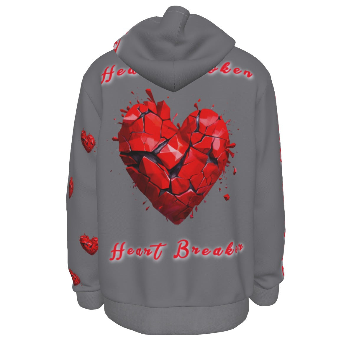 Gray Heart Broken, Heart Breaker Thicken Pullover Hoodie