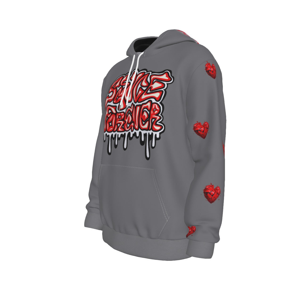 Gray Heart Broken, Heart Breaker Thicken Pullover Hoodie