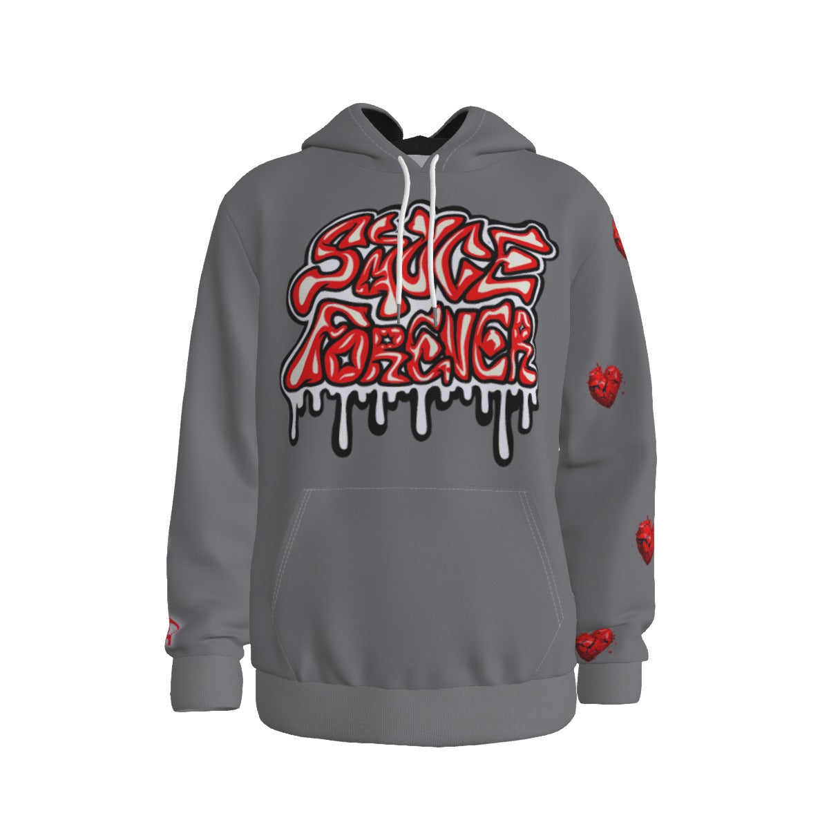Gray Heart Broken, Heart Breaker Thicken Pullover Hoodie