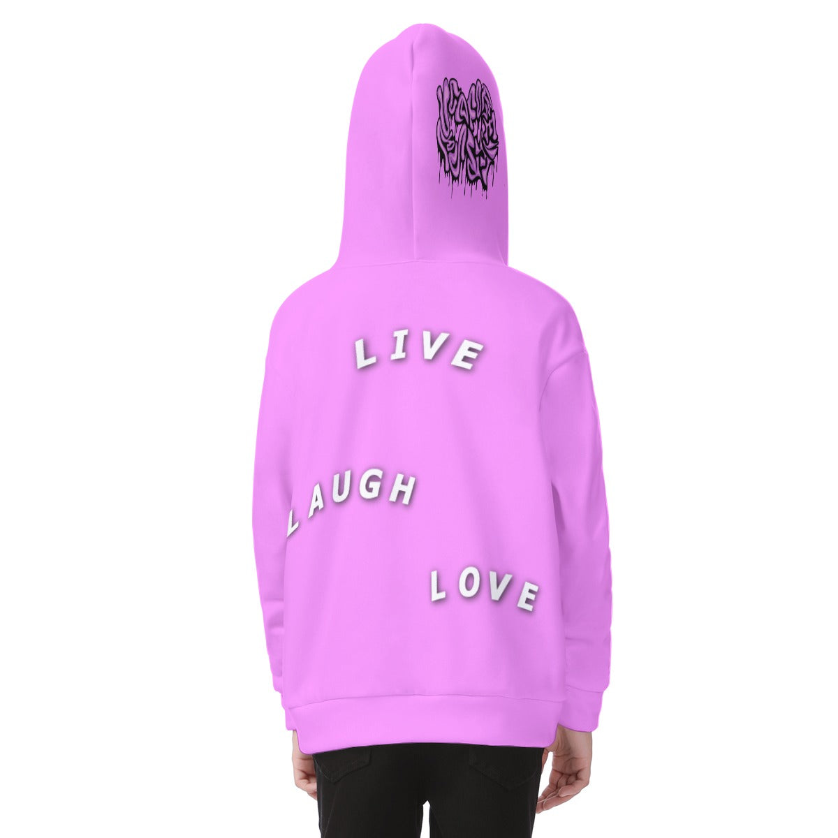 Kid's Pink Heavy Fleece Zip Up Hoodie