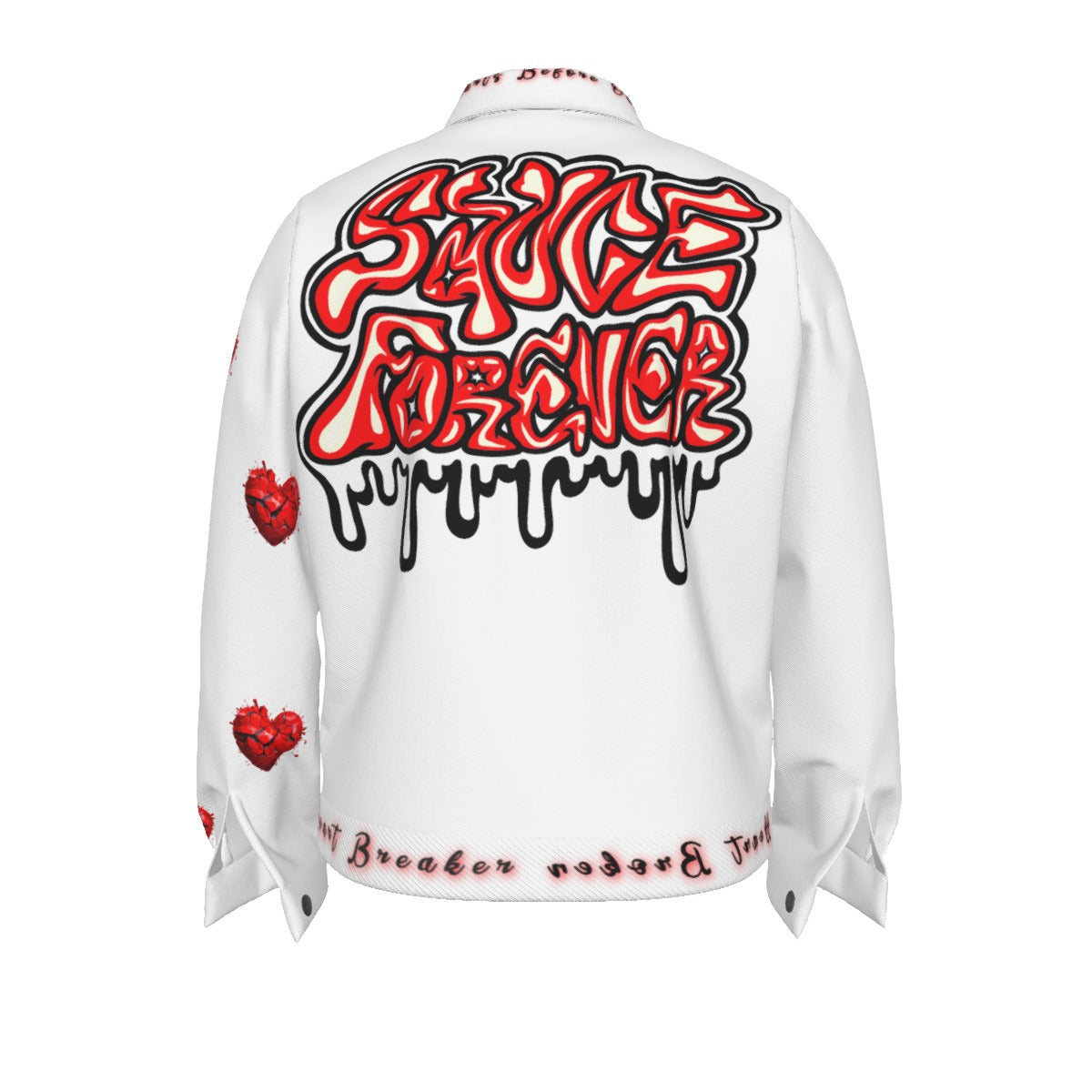 White Heart Broken, Heart Breaker Unisex Lapel Jacket