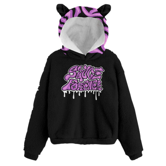 Kid’s Black Love One Another Sweatshirt With Ears