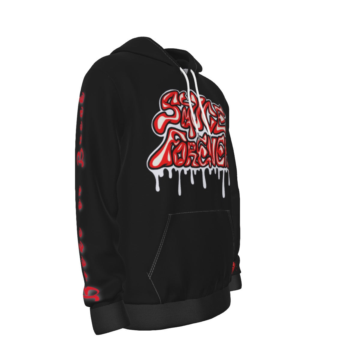 Black Heart Broken, Heart Breaker Men's Thicken Pullover Hoodie
